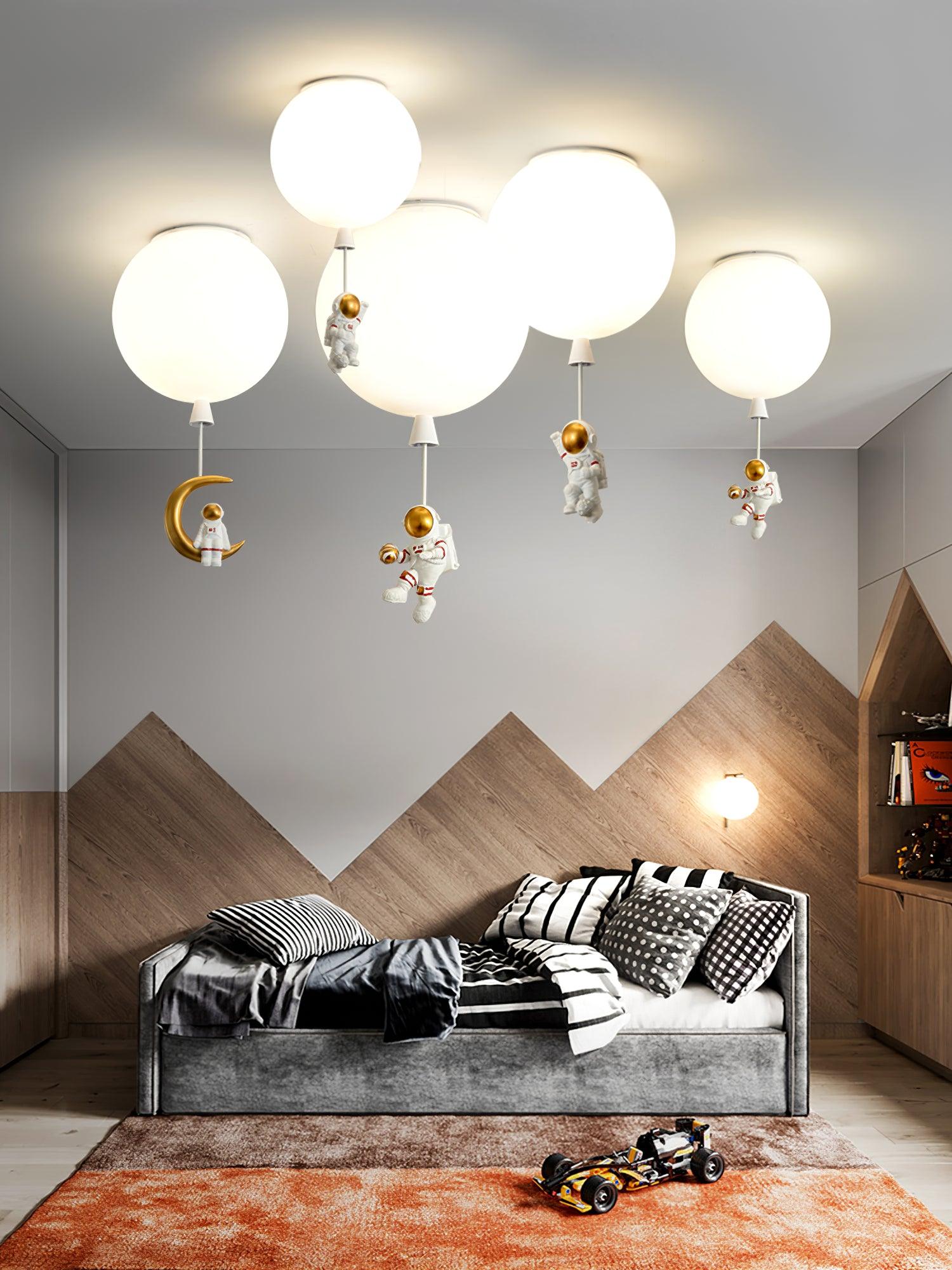 Modern Balloon Glossy Ceiling Light Fixture - Elegant LED Pendant Lamp for Living Room, Bedroom, Dining Room & Office Decor