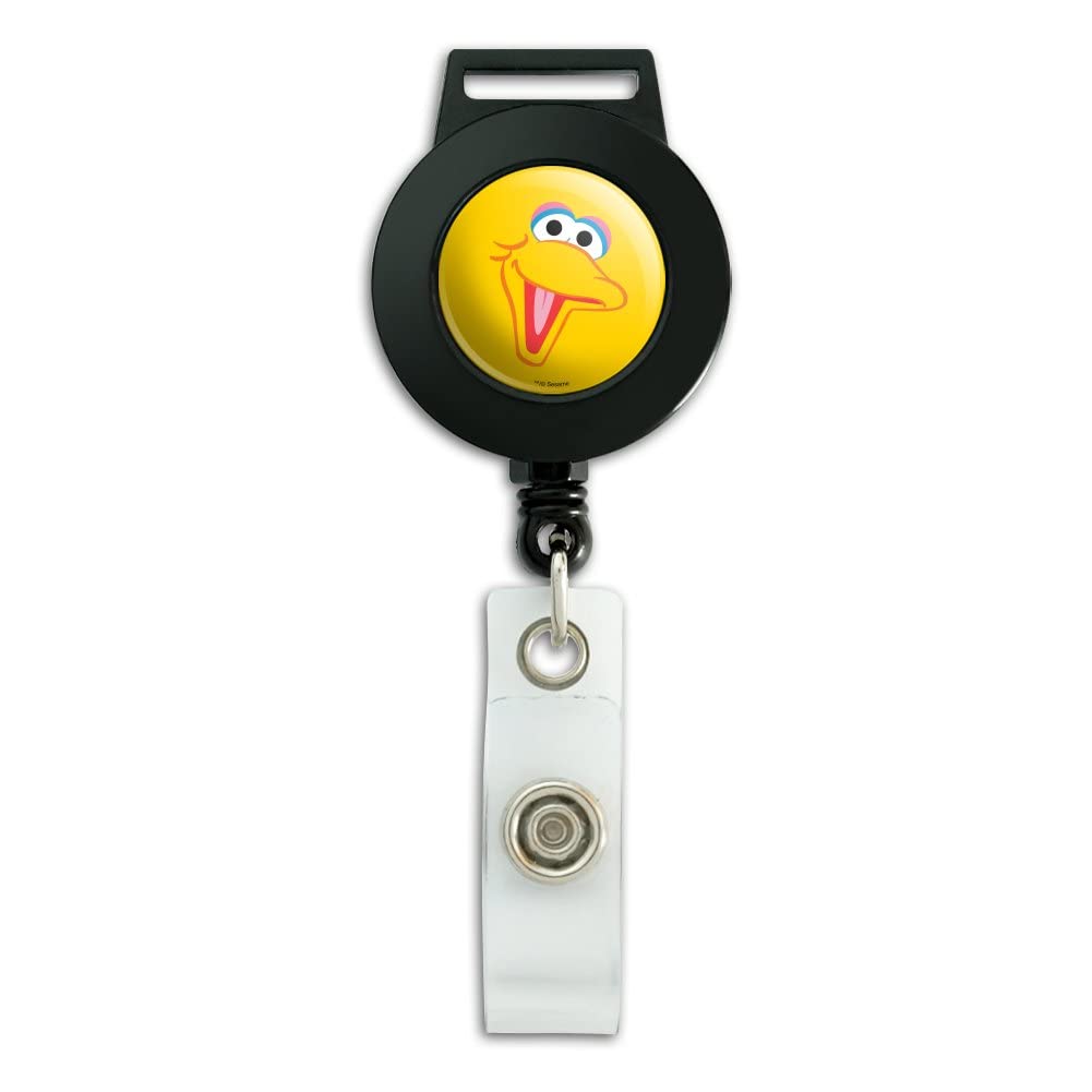Sesame Street Big Bird Retractable ID Badge Holder with Lanyard - Perfect for Teachers, Kids, and Office Workers