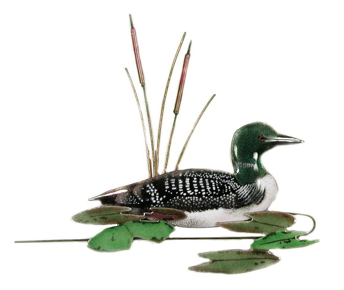 Loon and Cattails Metal Wall Sculpture - Coastal & Nautical Wall Art Decor for Living Room, Bedroom, or Office - Handcrafted Wildlife Home Décor