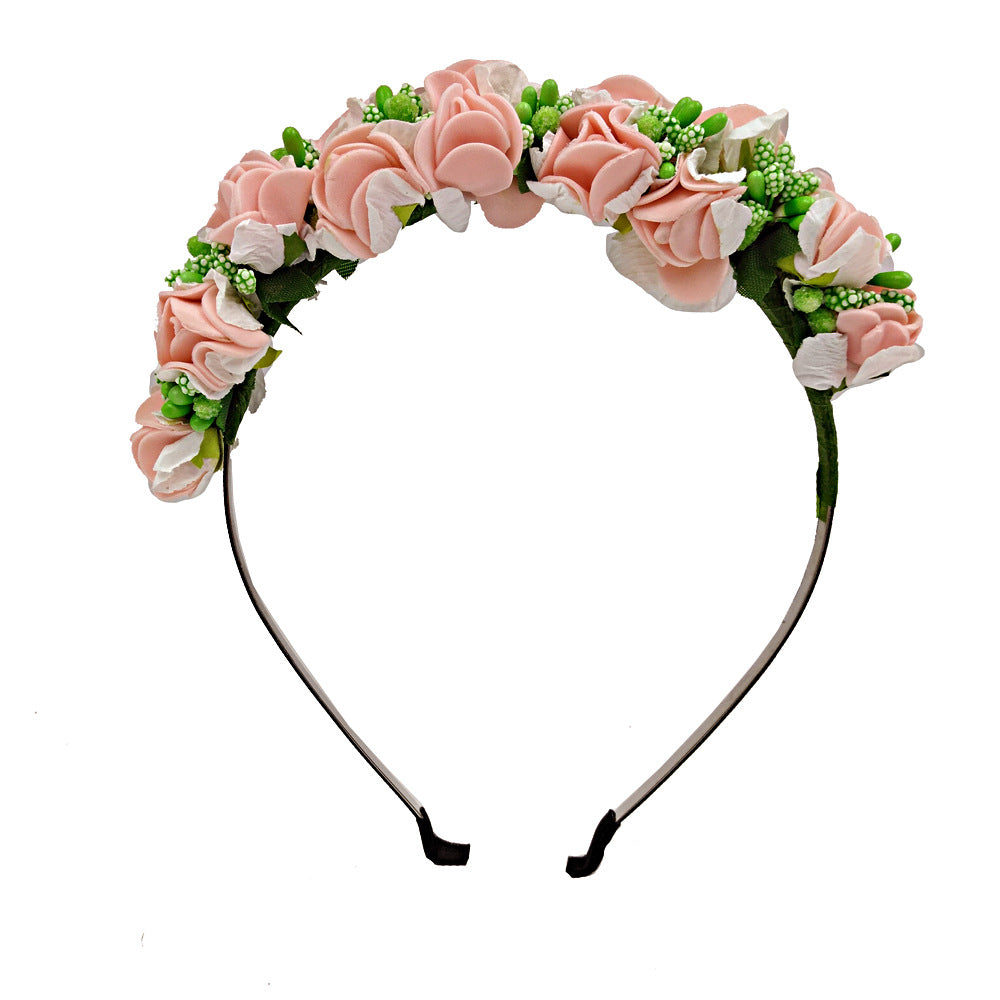 Elegant Bridal Headband with Floral Wreath Design - Wedding Hair Accessories for Bride, Bridesmaids & Flower Girls - Perfect for Ceremony, Reception & Photoshoots
