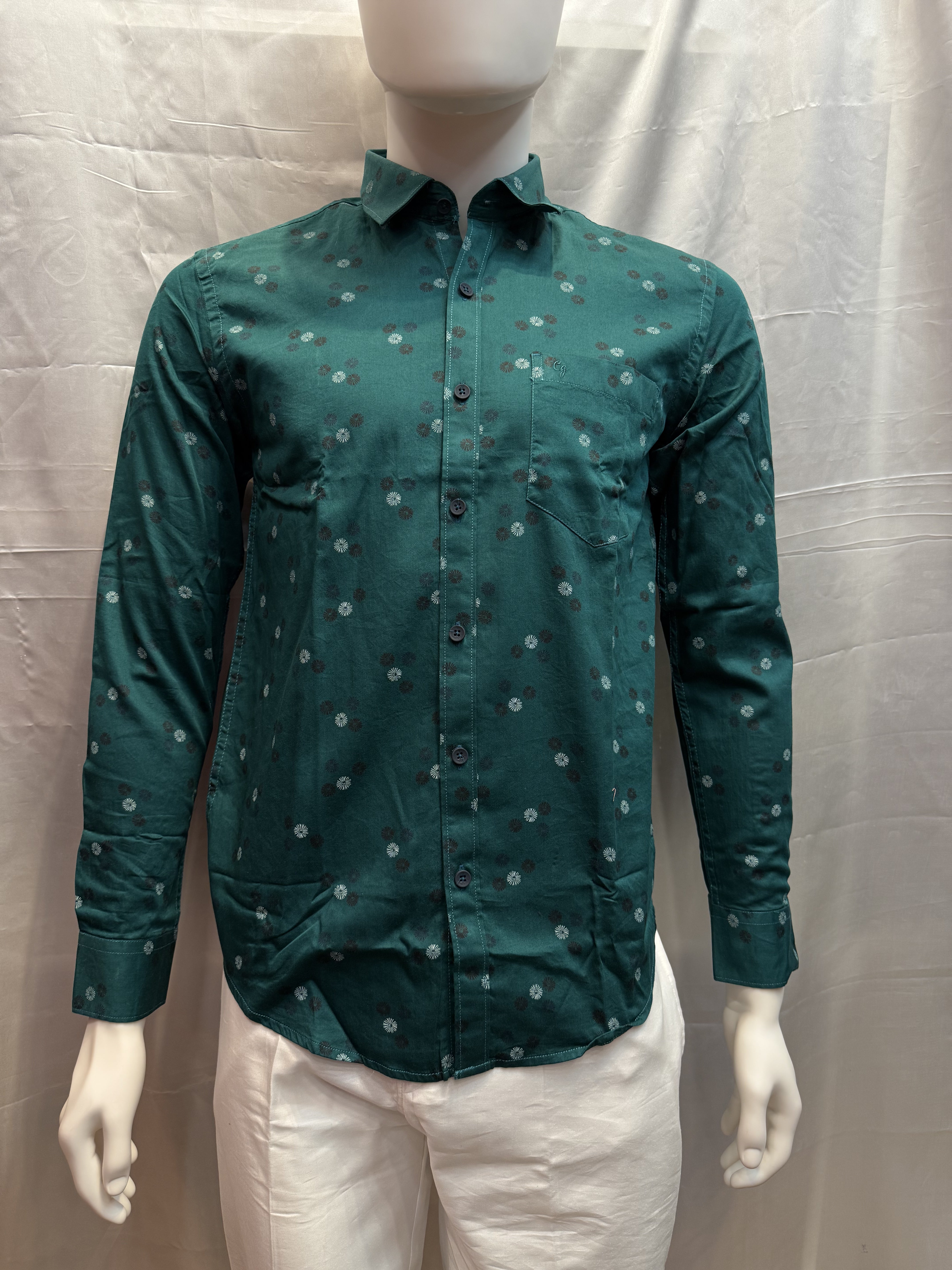 Premium Dark Green Long Sleeve Men's Dress Shirt - Formal & Business Casual Wear for Office, Meetings & Special Occasions