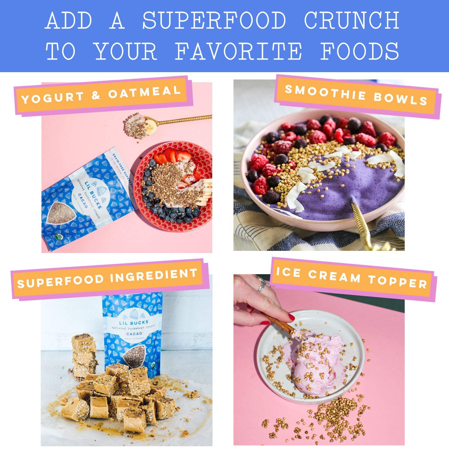 Organic Sprouted Buckwheat Granola - Grain-Free, Raw & Cinnamon Flavored (1 Pack) | Healthy Breakfast Cereal, Vegan Snack for Smoothie Bowls & Yogurt Toppings