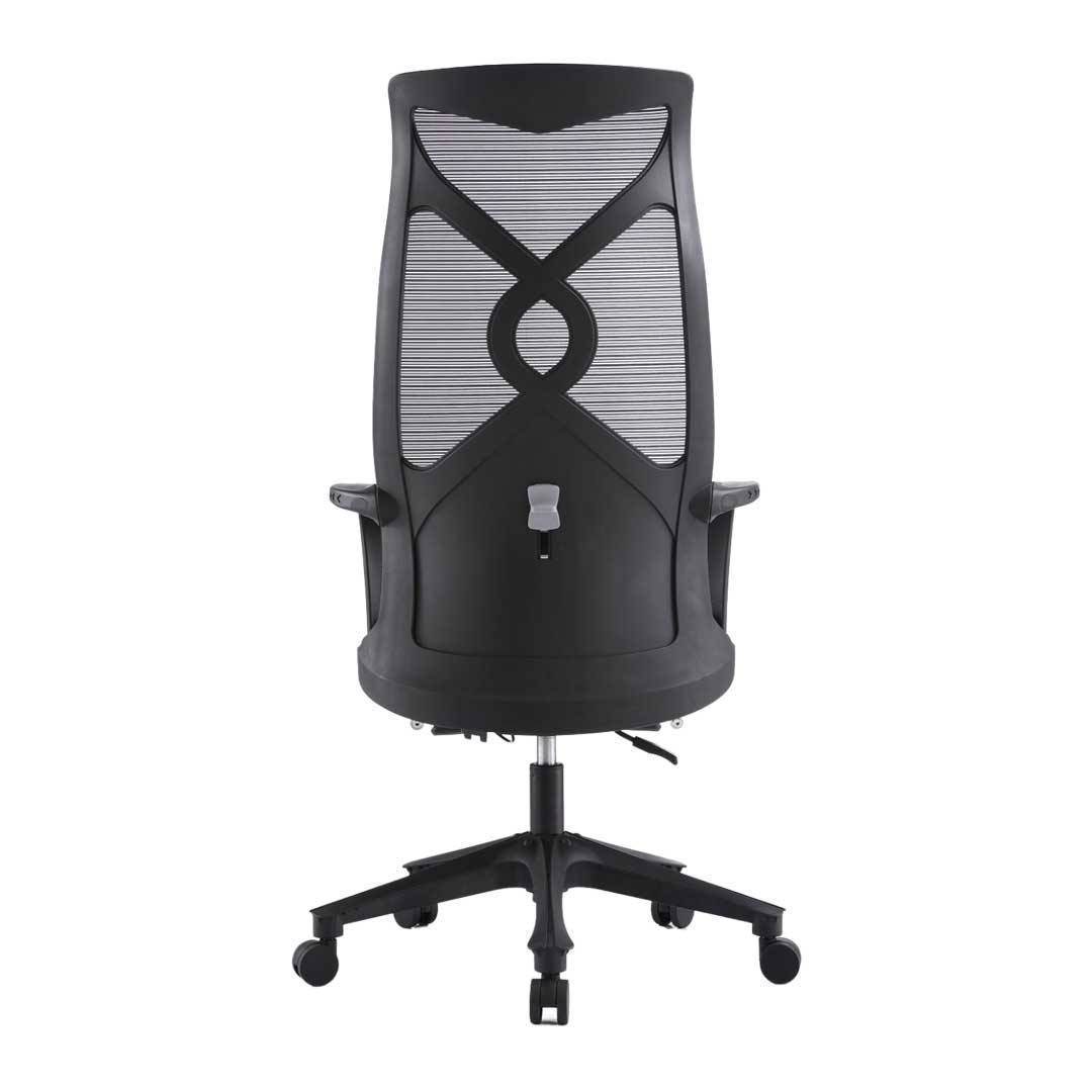 Hayes Black Mesh Office Chair - Ergonomic Adjustable Swivel Chair for Home & Office Use - Comfortable Breathable Mesh Back Support for Long Hours Sitting