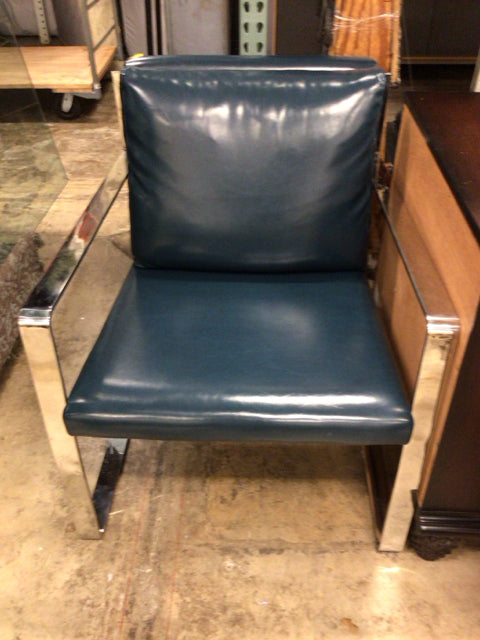 Roslin Blue Upholstered Accent Chair - Modern Living Room Furniture for Small Spaces | Perfect for Apartments, Reading Nooks & Home Offices