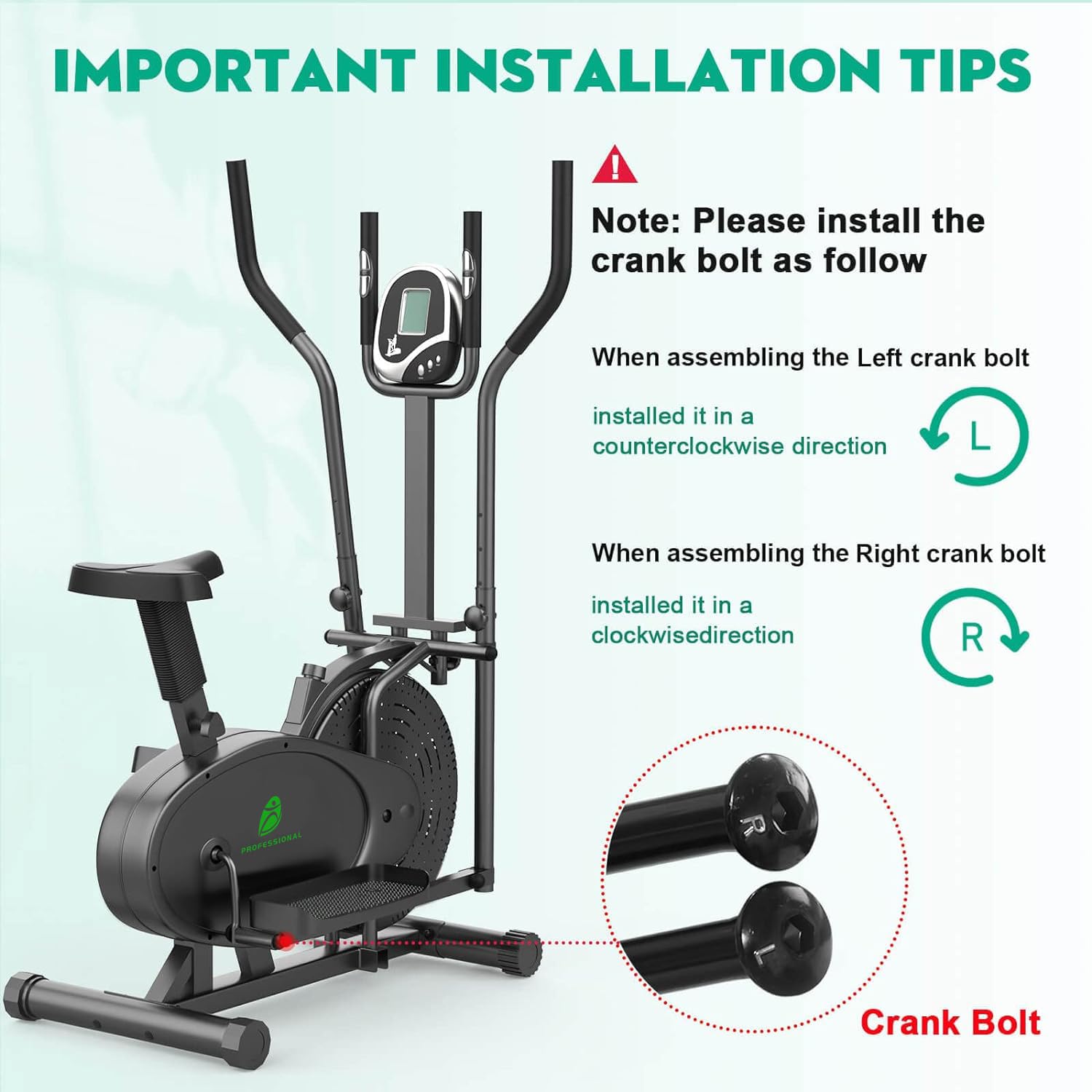 NEEZEE Elliptical Bike for Home - Smart LCD Monitor, Adjustable Seat, Full Body Workout Machine - Perfect for Home Gym, Cardio Training & Indoor Fitness