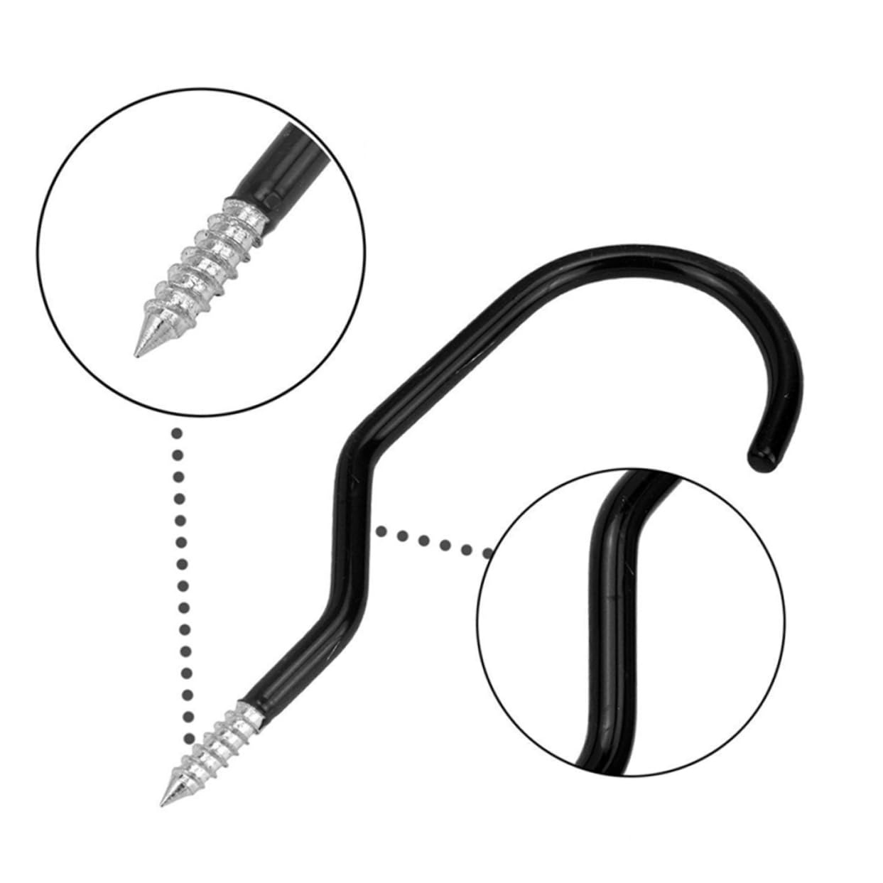 GANAZONO 24 Pack Heavy Duty Bike Hooks - Ceiling & Wall Storage Hooks for Bikes, Gear & Sports Equipment - Space Saving Garage, Basement & Shed Organization Solution