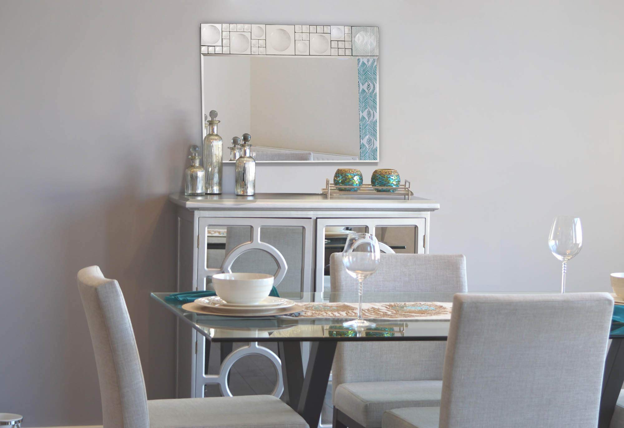 Camden Isle Bubbles Geometric Wall Mirror - 32