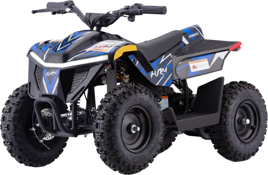 **Droyd Fury Kids Electric ATV - 36V 500W Brushless Motor, 8Ah Lithium Battery, 15 MPH & 10 Miles Range - Off-Road Adventure & Backyard Fun for Children**