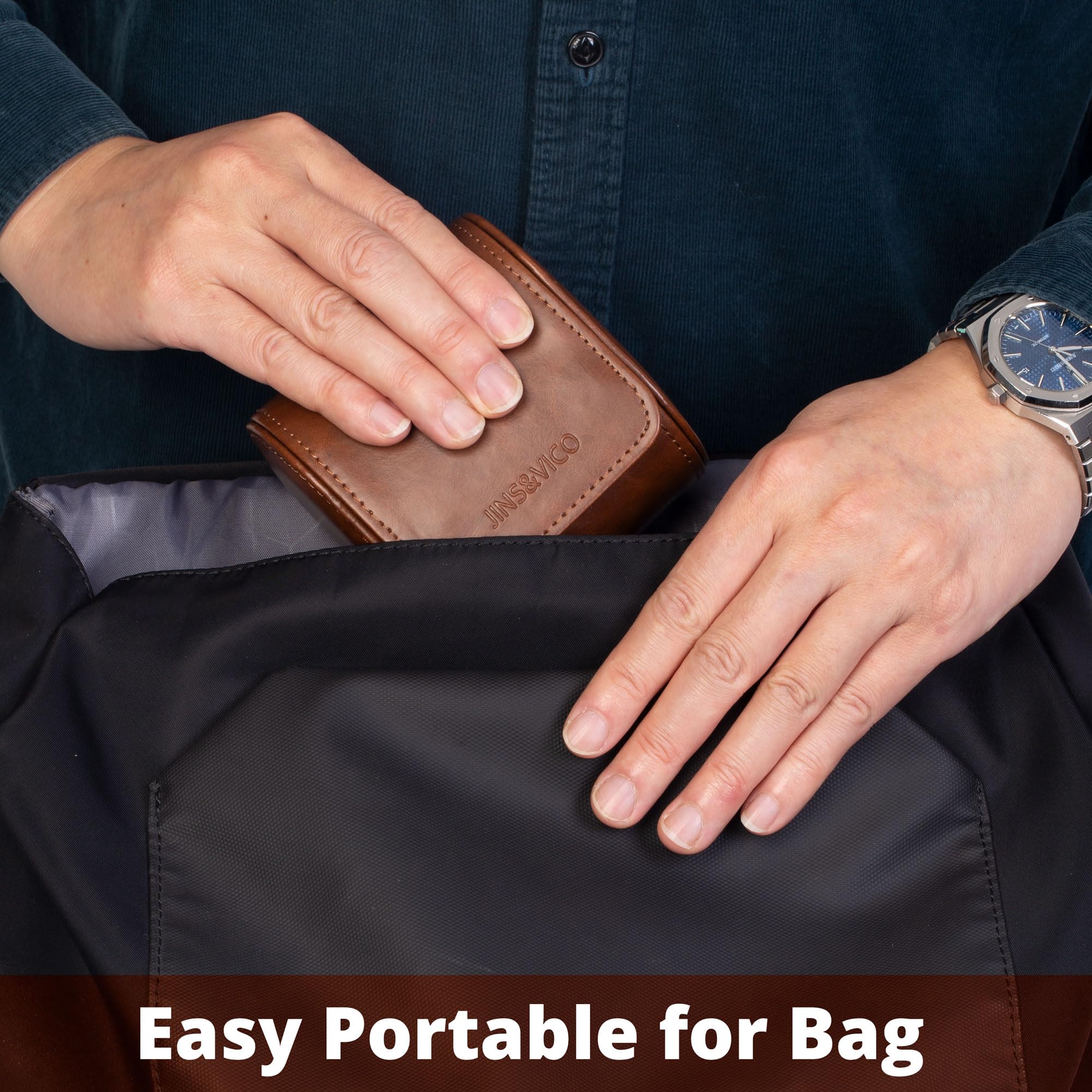 Premium Single Watch Travel Case - PU Leather Watch Holder with Soft Pillow for Men & Women | Protective Watch Box for Storage & Display (Brown) | Ideal for Travel, Gifts & Watch Collections