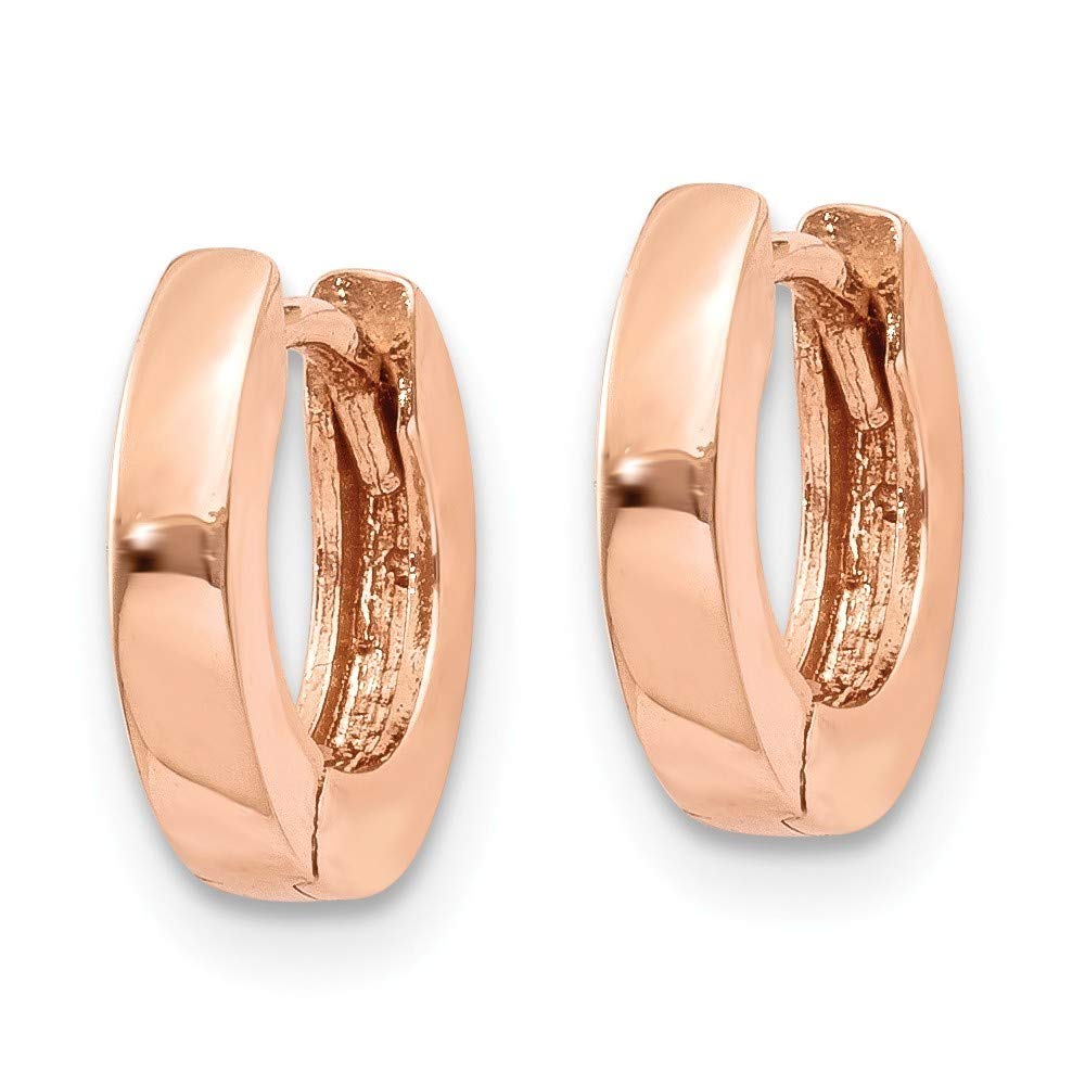 14K Rose Gold Hinged Hoop Earrings for Women - 11mm Dainty Everyday Studs | Perfect for Work, Date Night & Gifts | Roy Rose Jewelry Collection