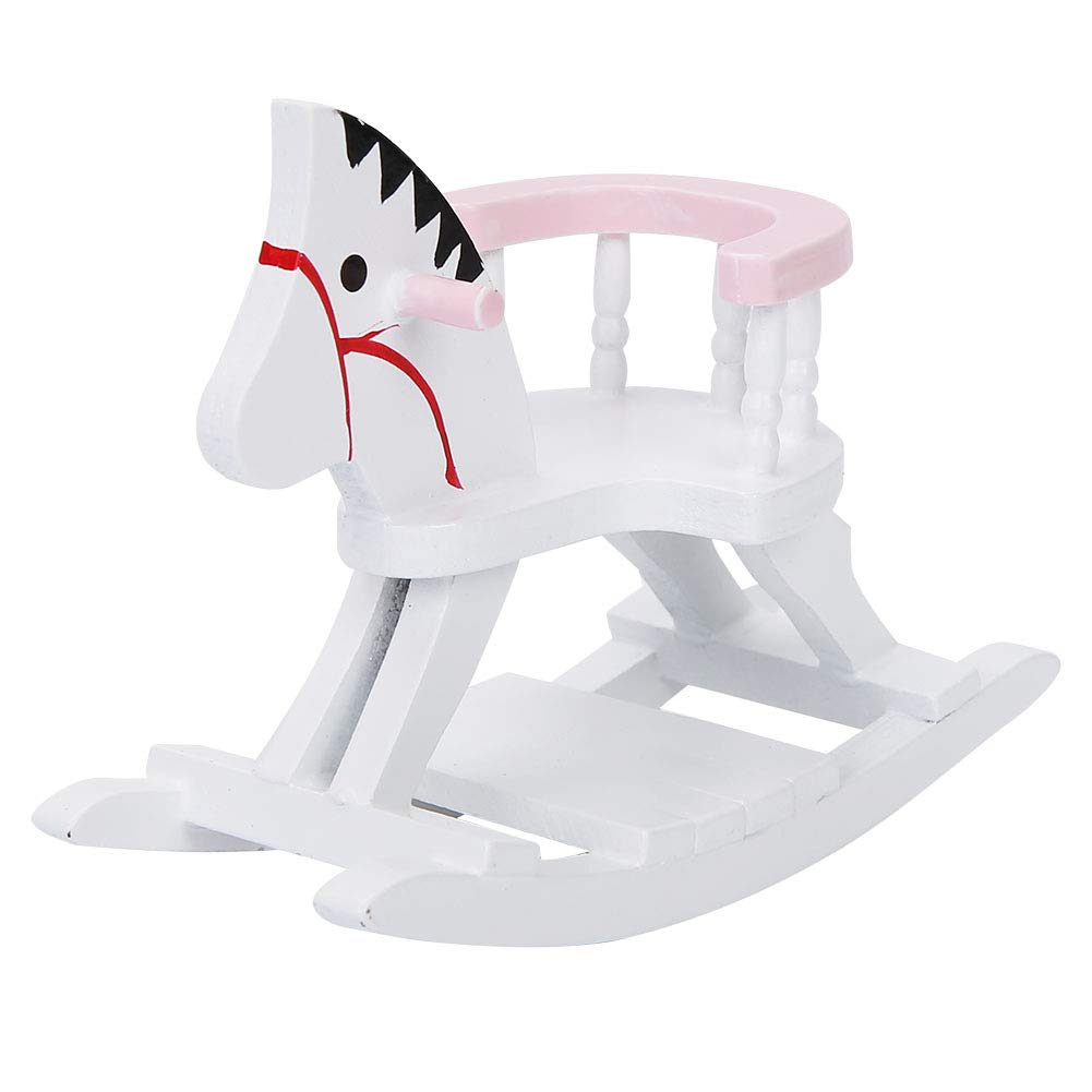 1/12 Scale Miniature Dollhouse Horse Chair - Realistic Wooden Furniture for Dollhouse Accessories, Kids & Children's Play Sets - Perfect for Dollhouse Decor, Miniature Scenes & Collectibles