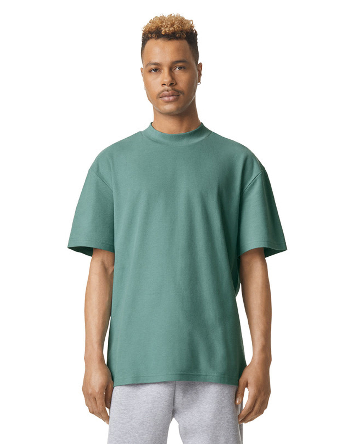 American Apparel 1PQ Unisex Mockneck Pique T-Shirt | Comfortable Cotton Crewneck Top for Men & Women | Perfect for Casual Wear, Layering & Everyday Outfits