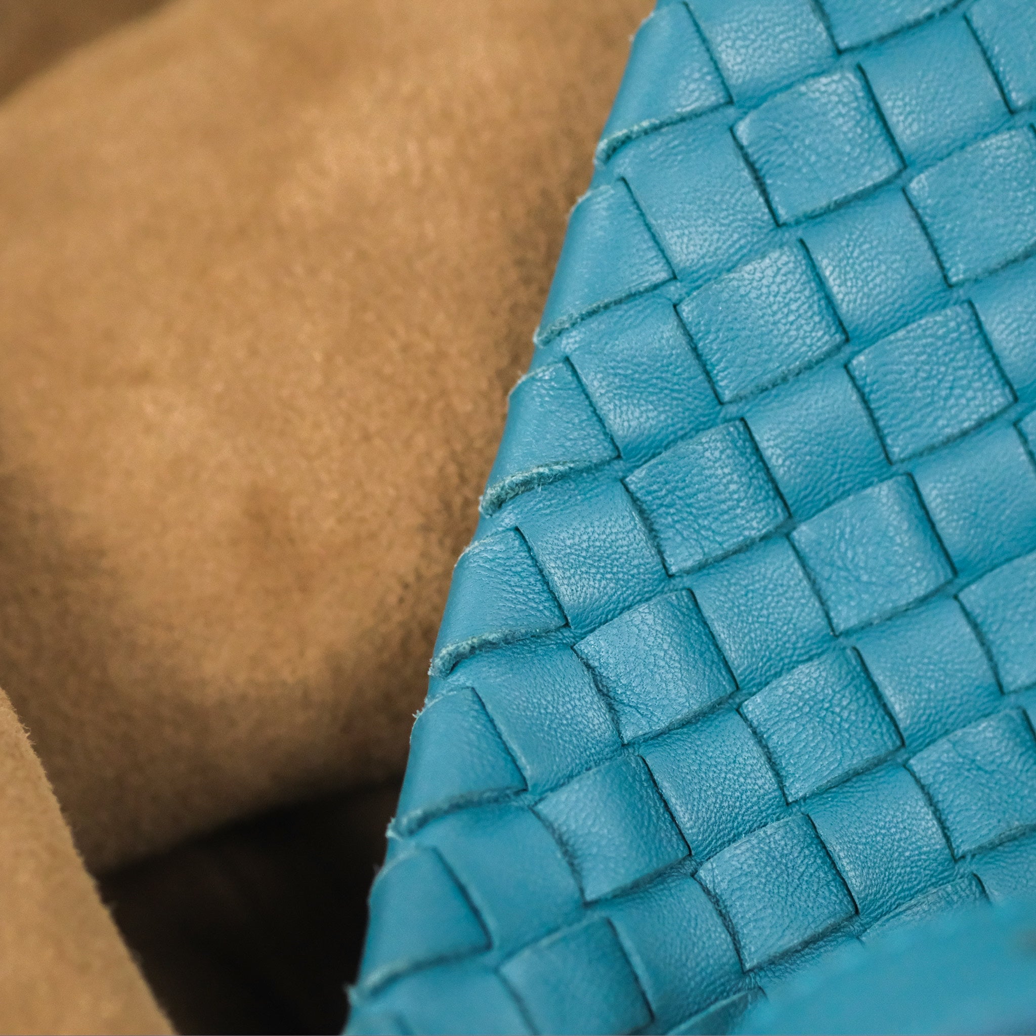 Bottega Veneta Large Cesta Tote Bag - Intrecciato Woven Leather Handbag in Teal Blue | Stylish Designer Tote for Women, Perfect for Work, Travel & Everyday Use