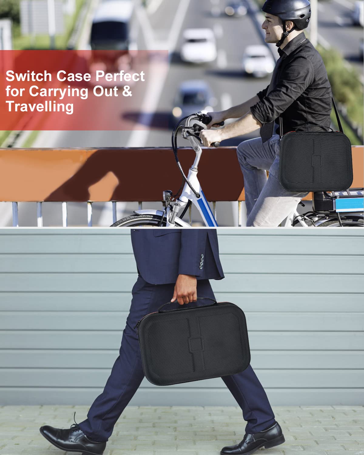Durable Hard Carrying Case for Nintendo Switch & Switch OLED - Compatible with NS Console, Dock, HDMI Cable, Pro Controller & 18 Game Cartridges - Perfect for Travel, Gaming Parties & On-the-Go Protection