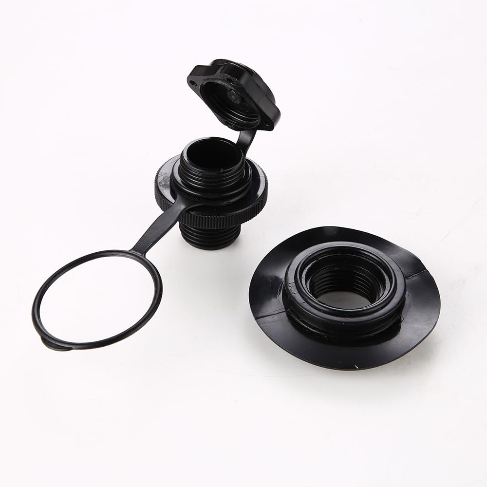 MSAOWUED 24mm Inflatable Boat Air Valve Replacement - Plastic Screw Valve Caps for Kayak, Canoe, Fishing Boat & Air Bed - Boston Valve & Towable Tube Plug (2-Pack) - Perfect for Water Sports & Outdoor Adventures