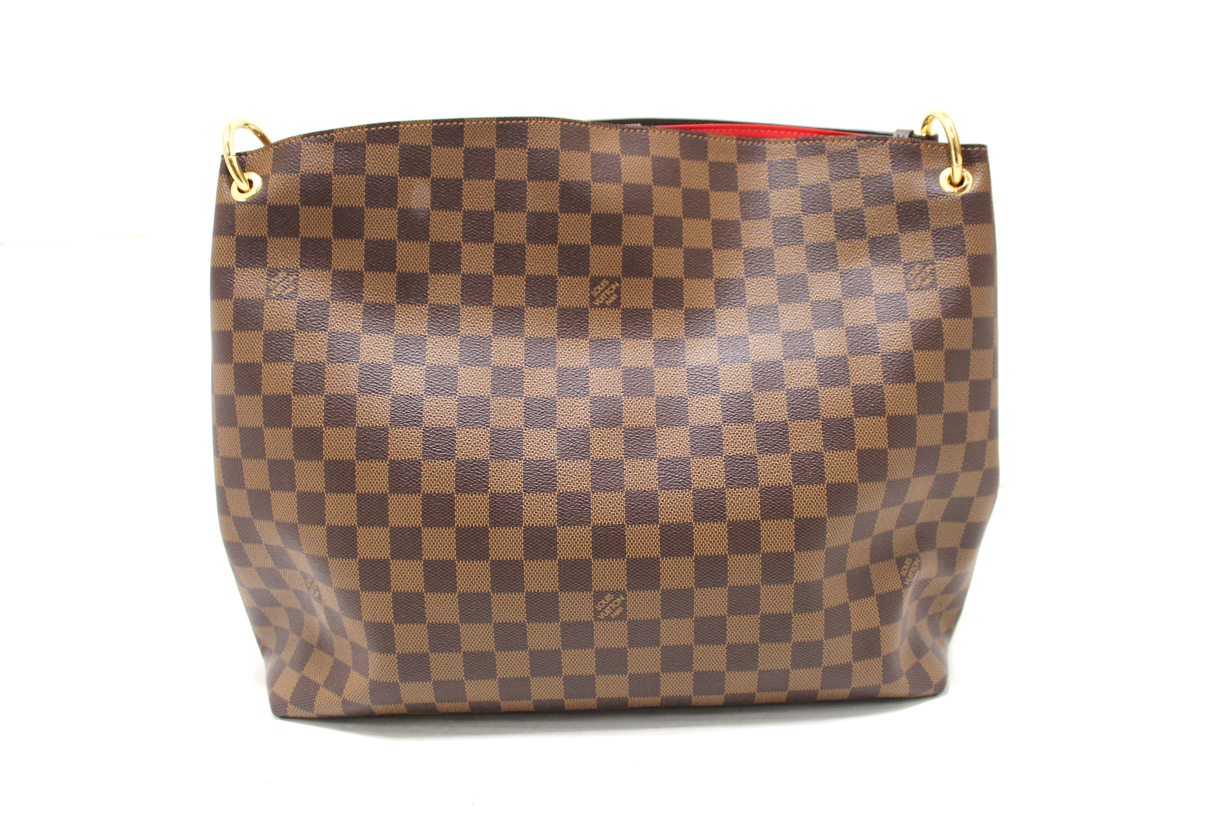 Authentic Louis Vuitton Damier Ebene Graceful MM Hobo Shoulder Bag - Luxury Designer Handbag for Women, Perfect for Work, Travel & Everyday Use