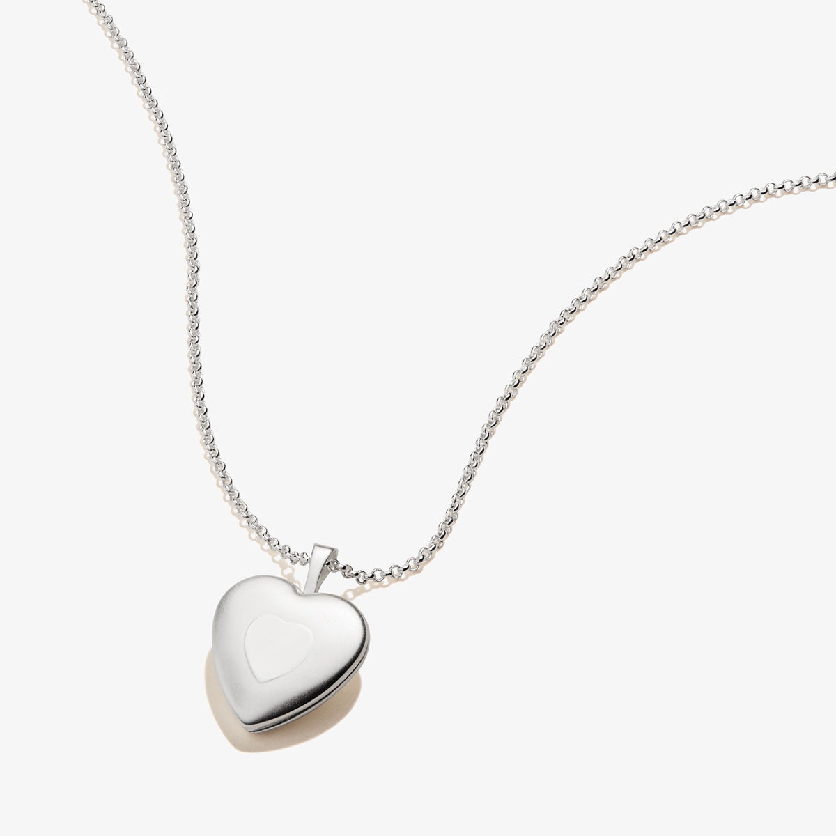 Heart Locket Necklace for Women - Sterling Silver Engraved Pendant with Chain - Perfect Gift for Valentine's Day, Anniversary & Mother's Day