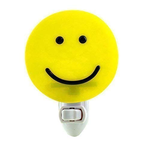 Handmade Fused Glass Smiley Face Night Light - Colorful LED Mood Light for Kids Room, Nursery, Bedroom Decor - Perfect for Relaxation, Sleep Aid & Cozy Ambiance
