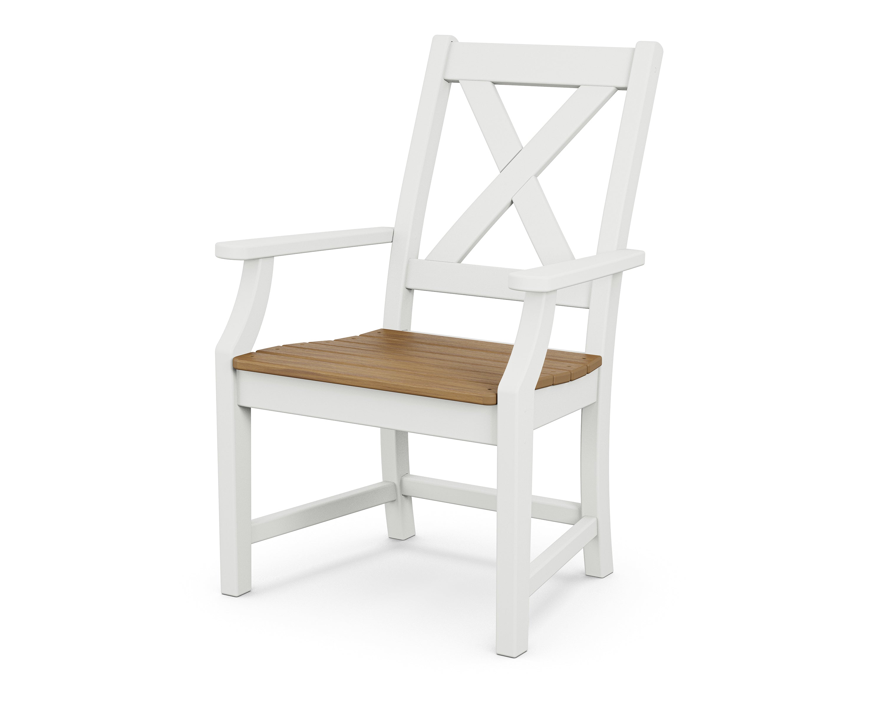 POLYWOOD Braxton Outdoor Dining Arm Chair - Weather-Resistant, Durable & Comfortable - Perfect for Patio, Deck, and Garden Use