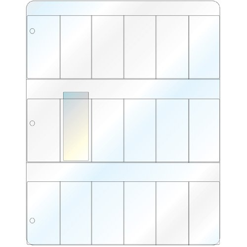 StoreSMART - 100-Pack Glass Slide 3-Ring Binder Pages - Holds 18 Glass Slides Each - Perfect for Lab Specimens, Classroom Projects & Science Collections (RSL3182-100)