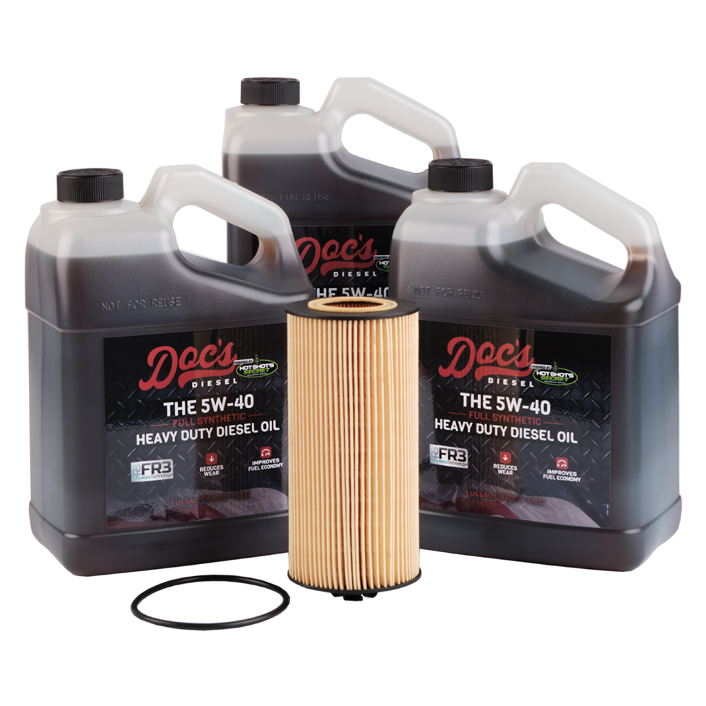 Doc's Diesel Ford 6.0L/6.4L Powerstroke 5W-40 Full Synthetic Oil Change Kit for 2003-2010 Models - Complete Engine Protection for Heavy-Duty Trucks & Towing