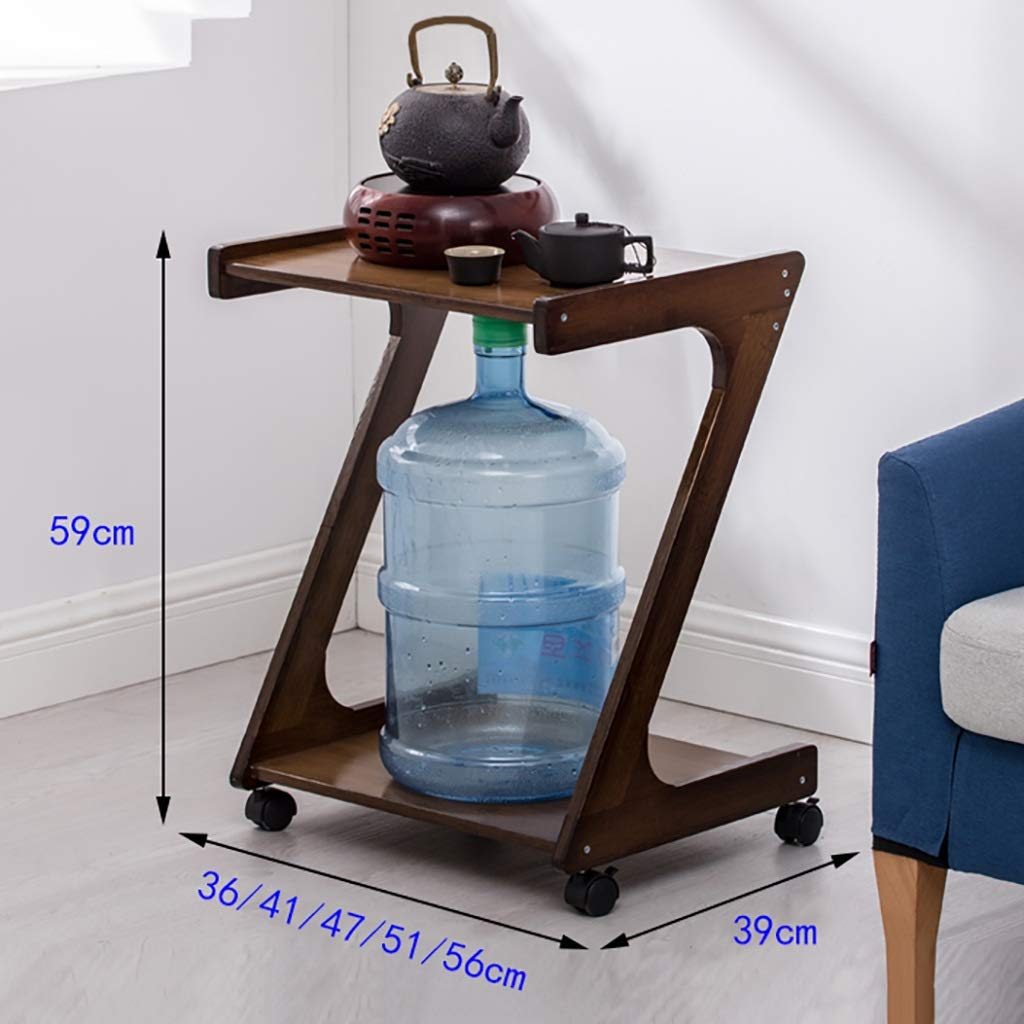 Modern Z-Shaped Coffee Table with Wheels - Adjustable Mobile Side Table for Living Room, Bedroom, Balcony - 47cm Snack Table & Sofa End Table (Color B) - Perfect for Small Spaces, TV Dinners, and Bedside Use