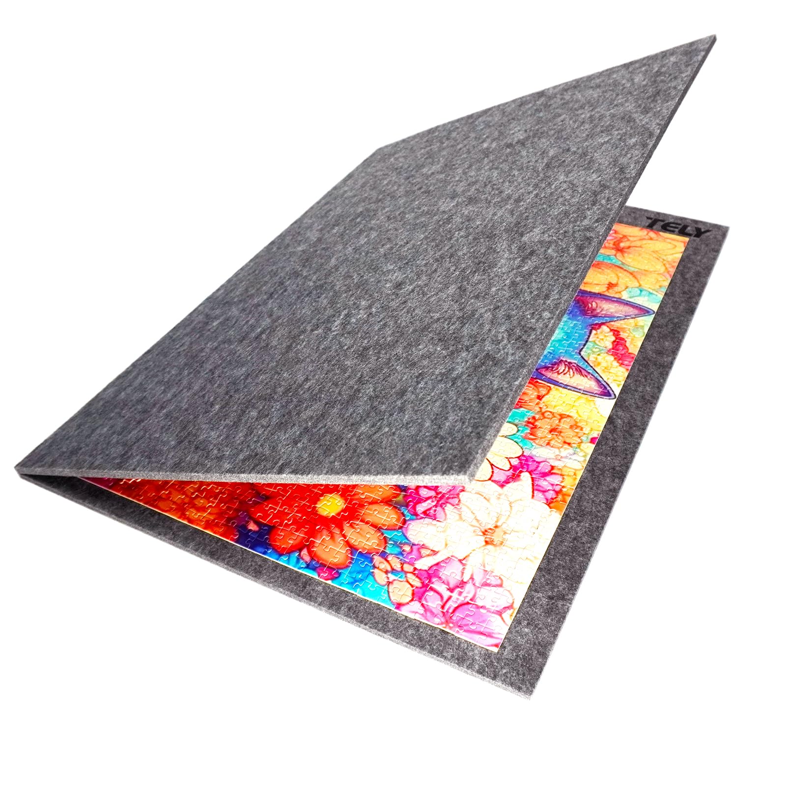 TELY Extra Large Foldable Puzzle Board with Felt Mat - Holds Up to 2000 Piece Jigsaw Puzzles | Portable & Space-Saving Design for Easy Storage | Perfect for Home, Travel, and Family Game Nights