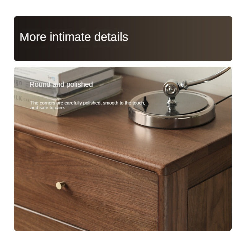 Solid Black Walnut & Oak Wood Drawer - Modern Porch Cabinet for Outdoor Storage & Entryway Organization | Perfect for Patio, Deck, and Garden Decor