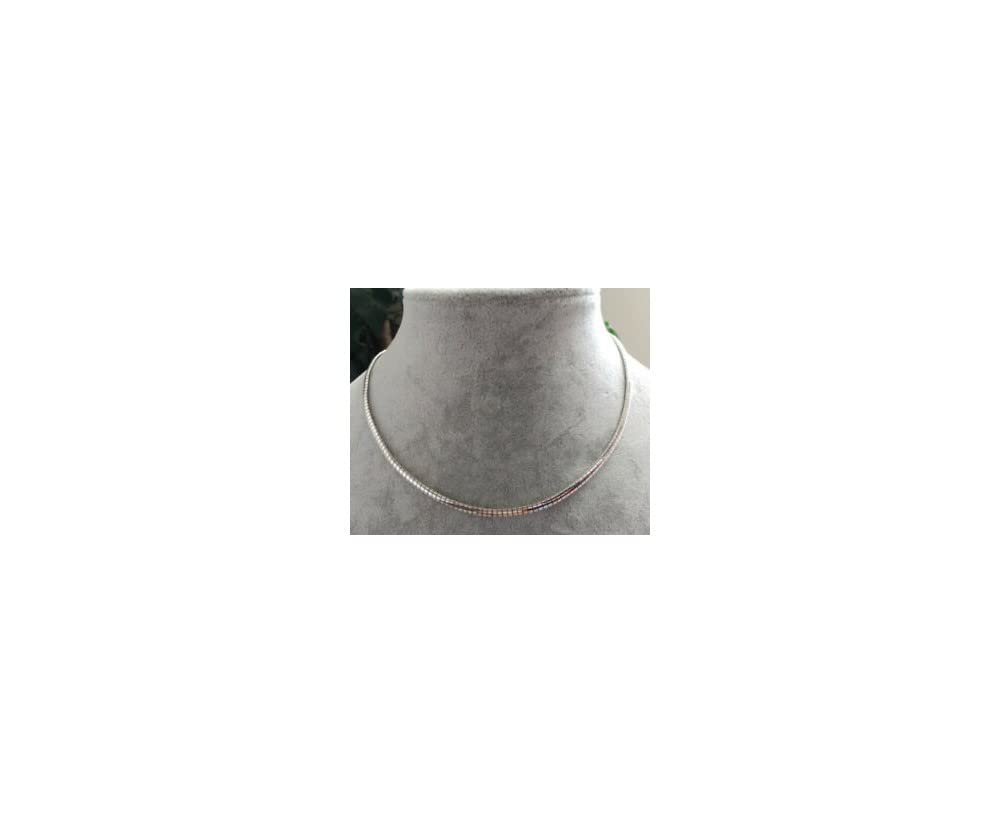 Verona Jewelers 925 Sterling Silver Italian Flat Omega Chain Necklace - 2MM 3MM 4MM 6MM 8MM Width Options | Flexible Cubetto Wire Design | 16 18 20 Inch Lengths | Perfect for Layering, Gift Giving & Everyday Elegance
