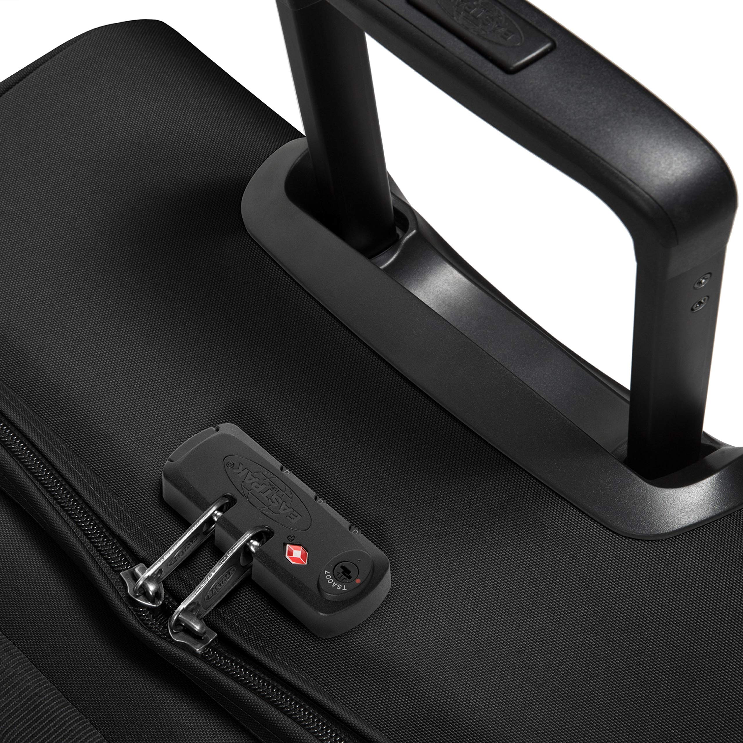 Eastpak Tranverz Wheeled Suitcase - TSA Lock, 2 Wheels & 2 Compartments with Compression Straps - Medium Black Carry-On Luggage for Business & Vacation Travel