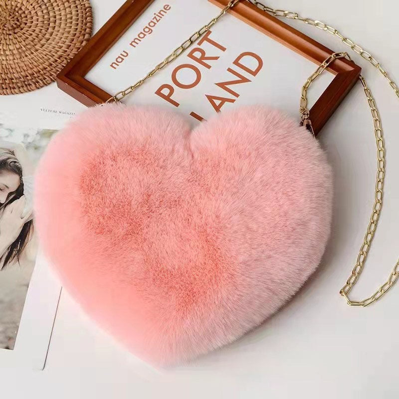 Stylish Women's Cute Kawaii Faux Fur Crossbody Bag - Trendy Animal Print Shoulder Purse for Casual Outings, Date Nights & Shopping