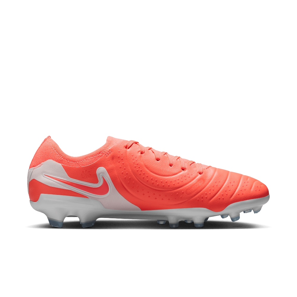 Nike Tiempo Legend 10 Pro FG Soccer Cleats for Men - Hot Lava/White - Firm Ground Football Boots for Professional Performance | Perfect for Matches, Training & Outdoor Play