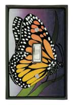 All Fired Up Single Switchplate Monarch #CT021 - Decorative Wall Plate for Home & Office Electrical Outlets - Perfect for Bedroom, Living Room, and Kitchen Decor