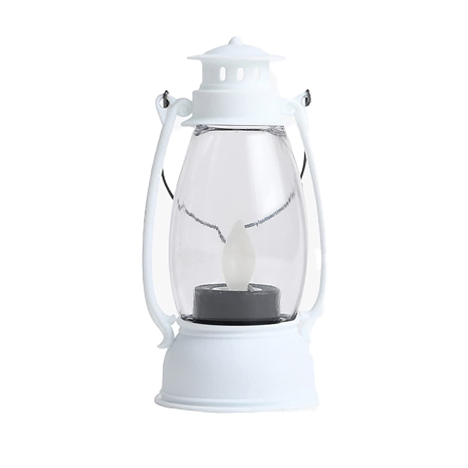 Vintage Style LED Tea Light Candles - Elegant PP Material, Battery Operated Flameless Candles for Christmas Decor, Parties, Weddings & Home Ambiance (White, One Size)