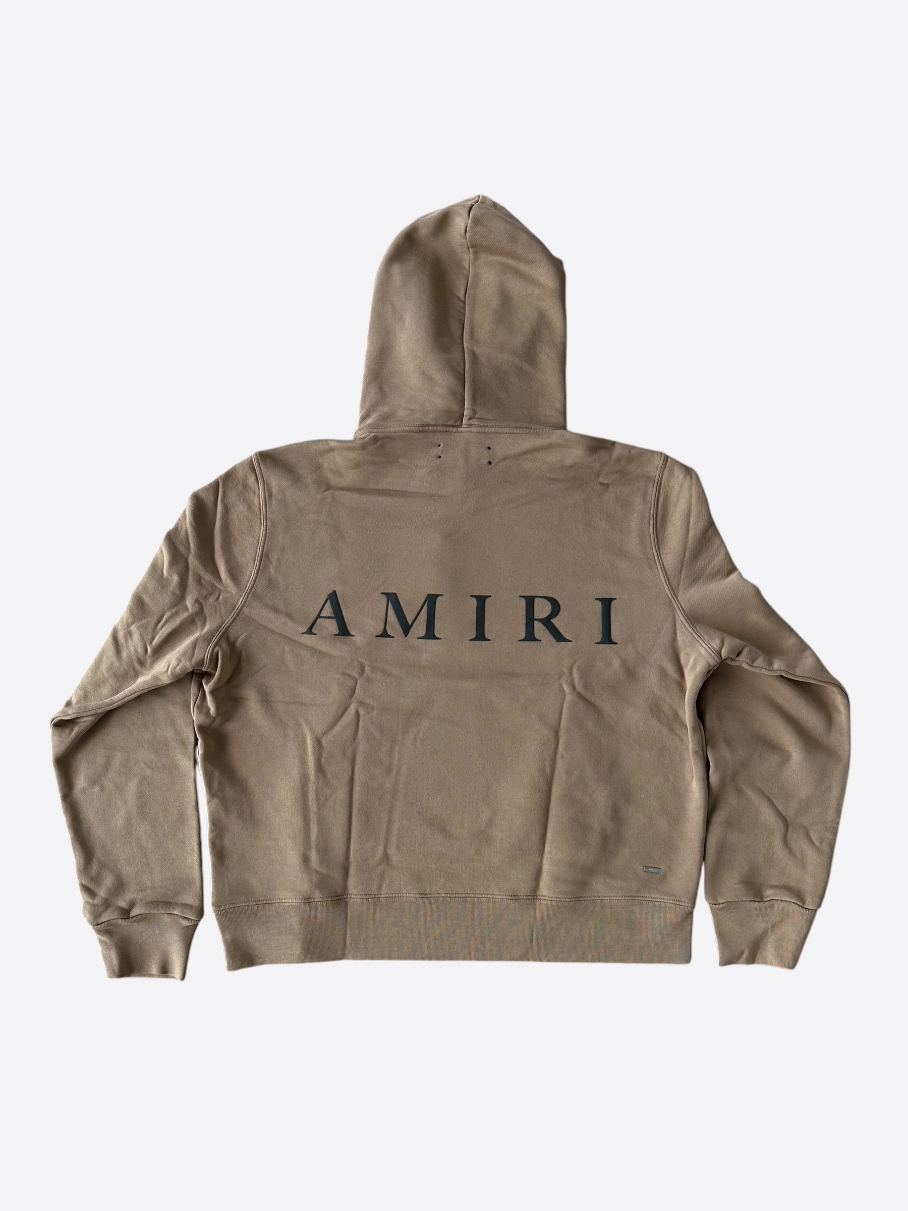 Amiri MA Logo Hoodie for Men - Tan & Black Pullover Sweatshirt | Streetwear Fashion, Casual Wear & Layering Essential