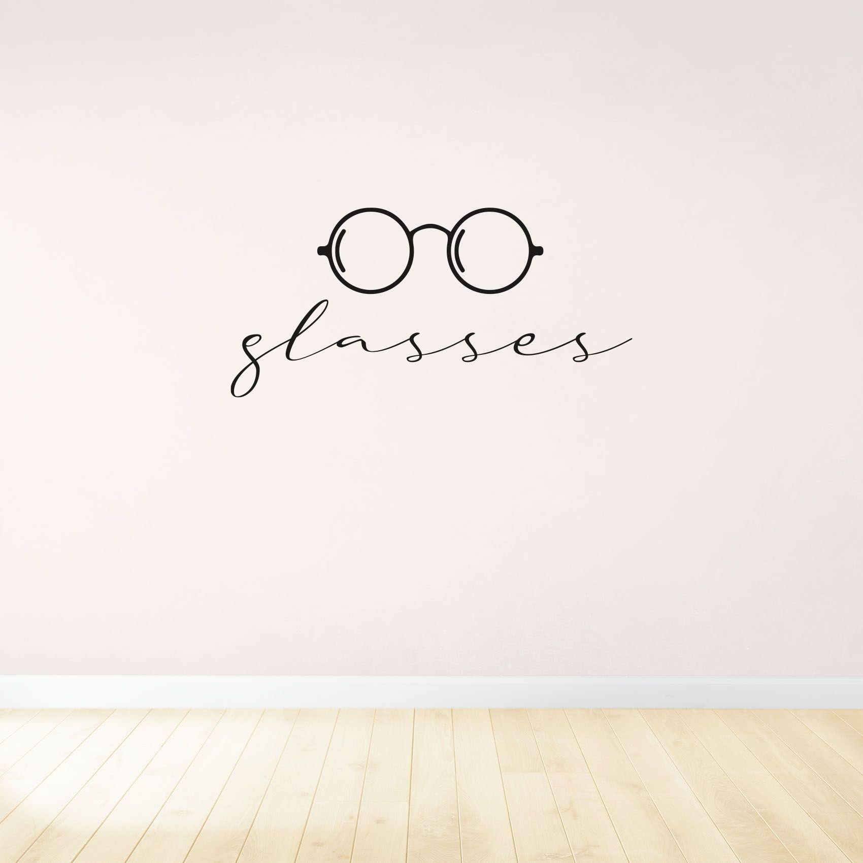 8x20 Inch Vinyl Wall Decal Sticker - Closet Glasses & Shoe Storage Organizer, Wardrobe Cabinet Label Signage for Dressing Room & Home Closet Organization | Perfect for Bedroom, Walk-in Closet & Entryway Decor