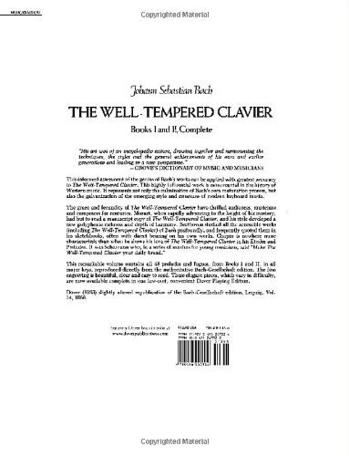 The Well-Tempered Clavier: Complete Books I & II - Dover Classical Piano Music for Practice & Performance | Perfect for Piano Students, Teachers & Classical Music Lovers