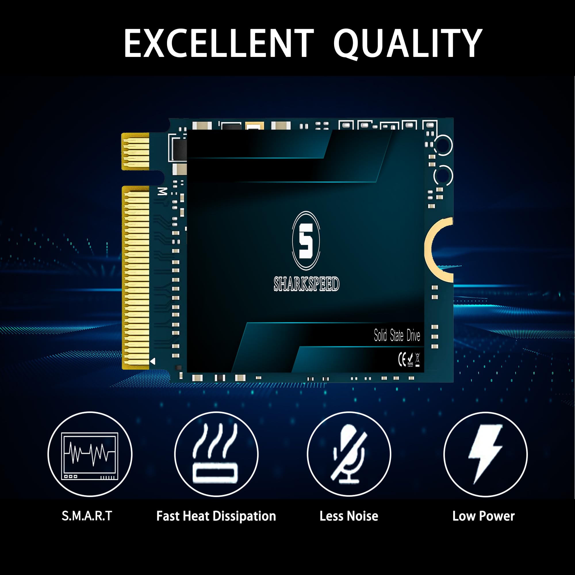 1TB M.2 2230 NVMe PCIe Gen3 x4 SSD Internal Solid State Drive - Compatible with Steam Deck, Microsoft Surface Pro 7/8+/X, Laptop 3/4/Go, Book 3 & Ultrabooks - High-Speed Storage for Gaming, Work & Travel