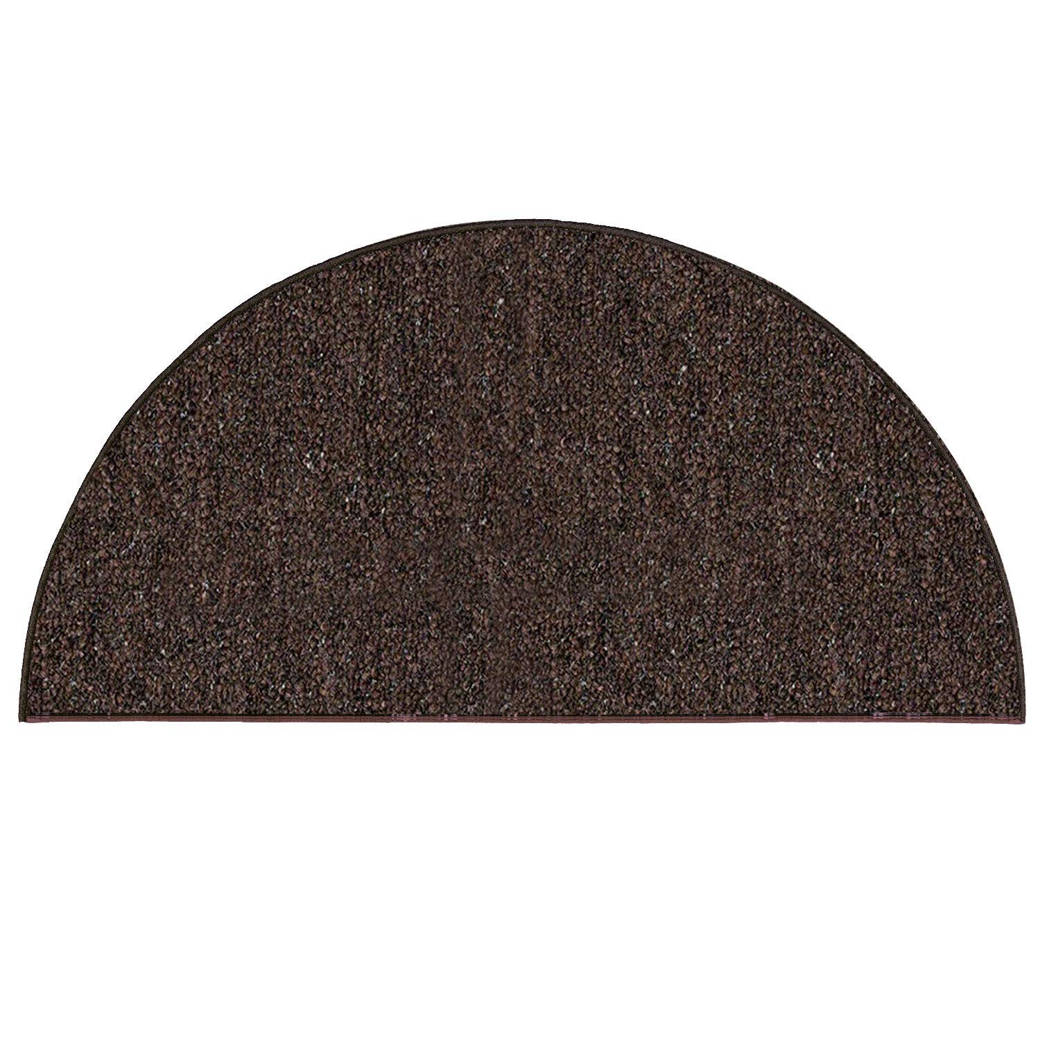 Home Queen Indoor Outdoor Commercial Chocolate Brown Area Rug - Half Round 72