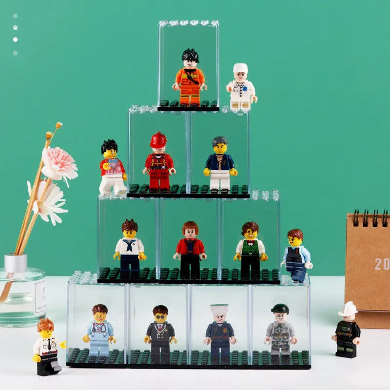Premium LEGO Minifigure Display Case - Set of 1 or 2 Pieces - Perfect for Collectors & Home/Office Decoration