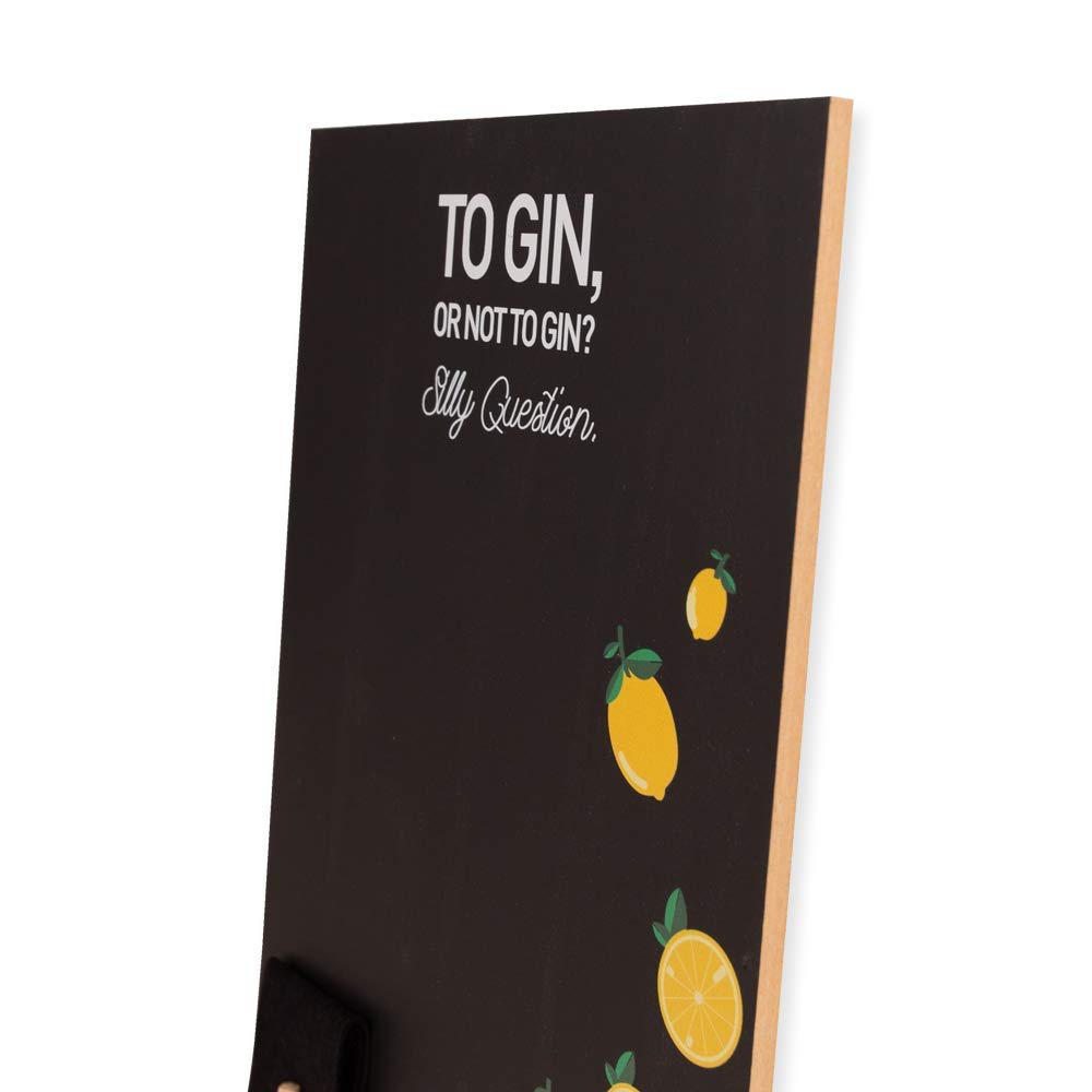 Small Black Chalkboard with Tray - Wooden Memo Board Includes Chalk & Felt Eraser (29.7x20.7x1cm) - Perfect for Kitchen, Office, or Classroom Organization