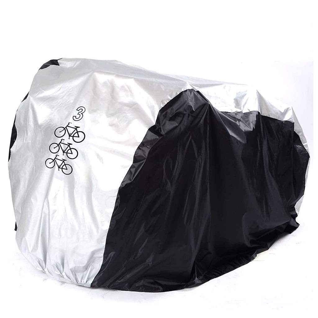 GaoYunQin 3 Bike Waterproof Cover - Dust & Rain Protection with Storage Bag for Mountain Bikes, Road Bikes - Perfect for Outdoor Storage and Weather Protection