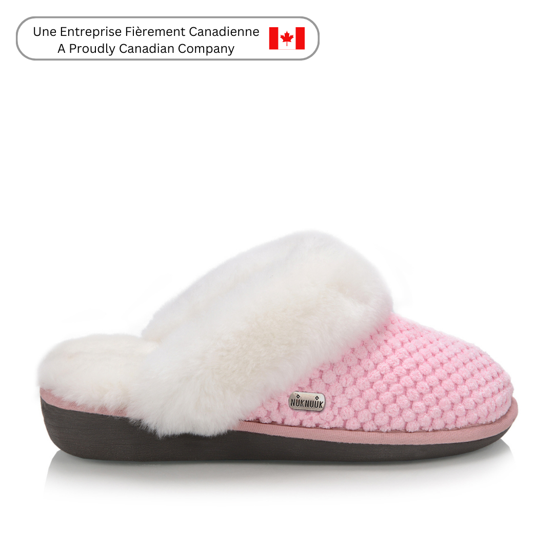 Alexa Women's Fuzzy House Slippers - Soft Indoor Slides with Non-Slip Sole, Comfortable Pink Slippers for Women - Perfect for Home, Lounge & Relaxation