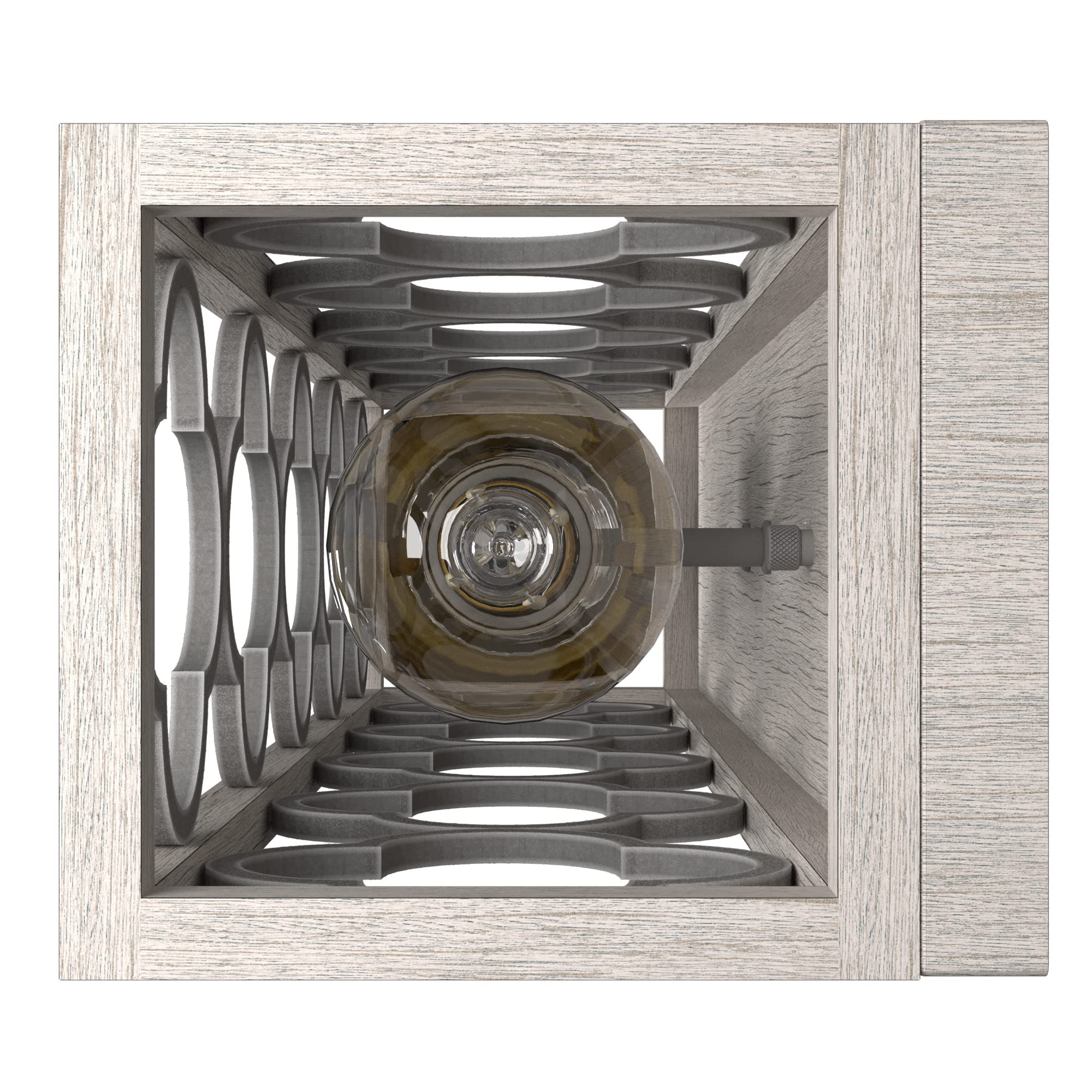 Hunter Fan Company 19947 Gablecrest Wall Sconce in Distressed White - Vintage Farmhouse Lighting for Bedroom, Living Room & Hallway