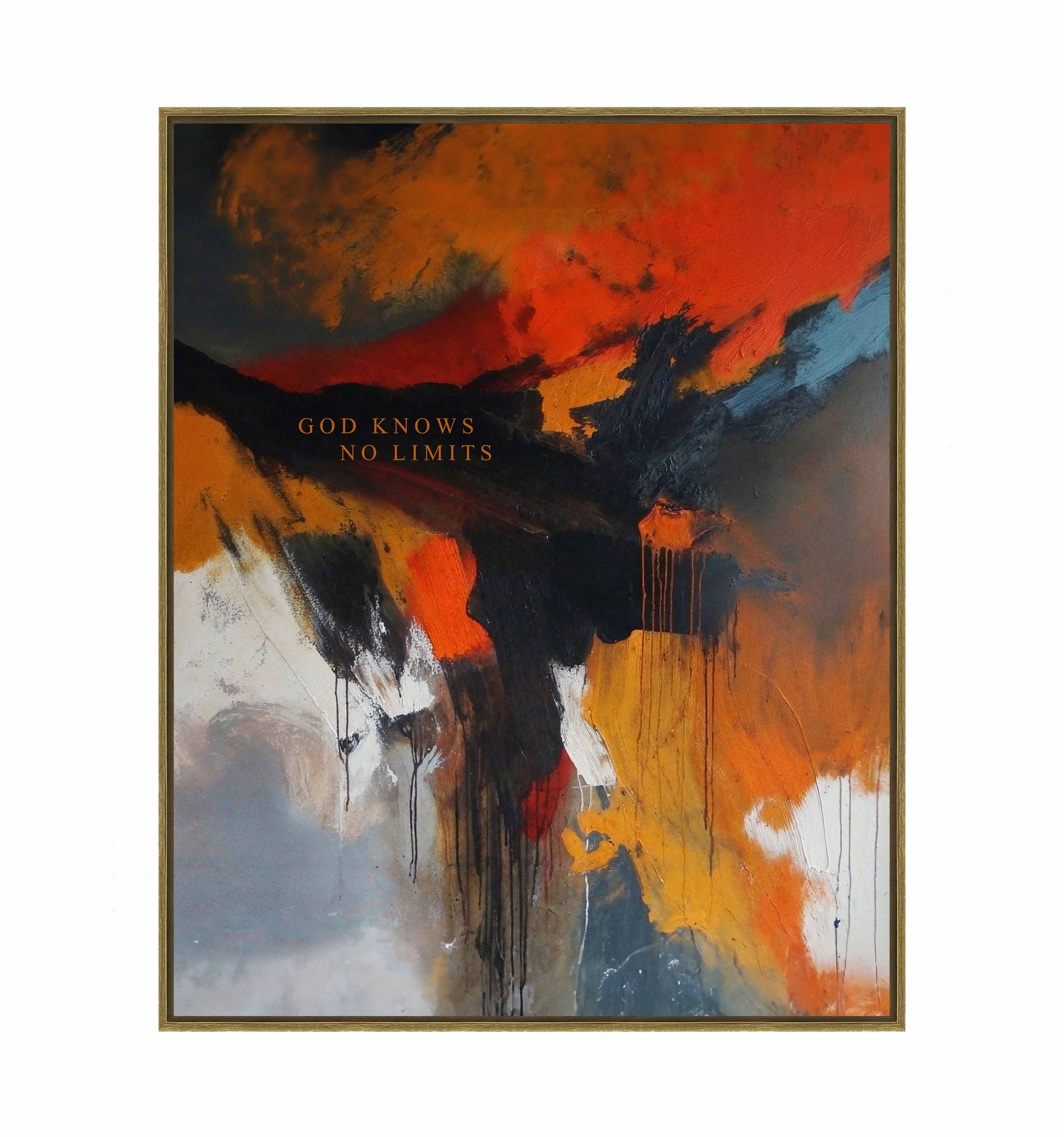 God Knows No Limits Gallery Wrapped Canvas - Inspirational Wall Art for Home, Office & Church Decor