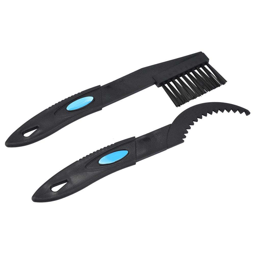 **2-Pack Black Plastic Sprocket Cleaning Brush Kit - Chain & Crank Sprocket Cleaning Tool for Bike Maintenance - Perfect for Mountain, Road & BMX Bikes**