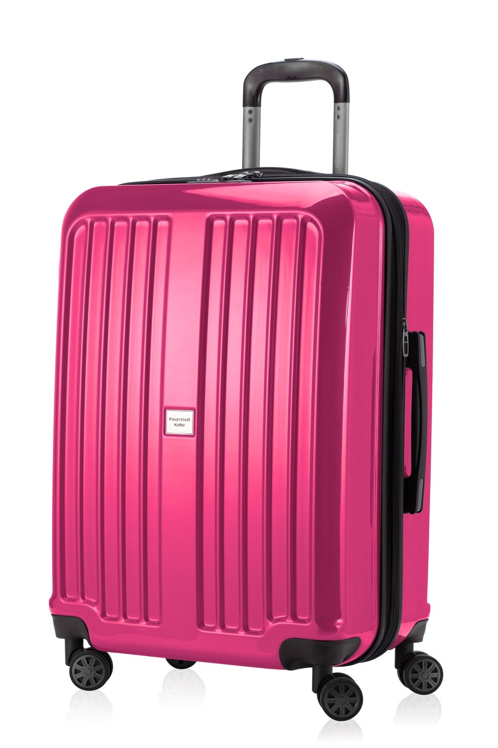 Unisex Pink Glossy 65cm Cabin Luggage - Lightweight Carry-On Suitcase for Business Travel & Weekend Getaways | Perfect for Airplane Overhead Bin & Train Trips