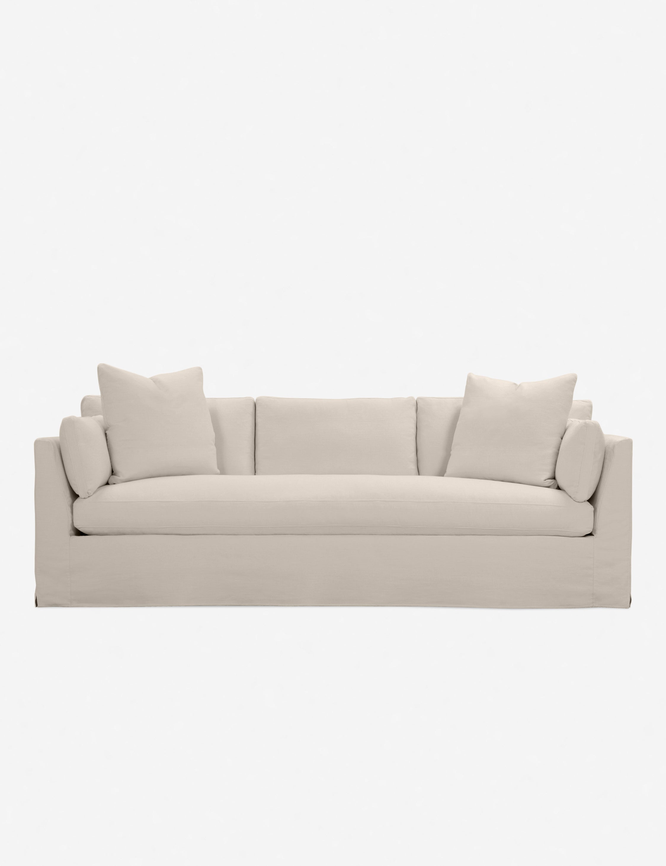 Coen Slipcover Sofa - Removable Washable Couch Cover for Living Room, Sectional, Loveseat - Perfect for Pets, Kids & Home Decor (Beige, Queen Size) - Great for Family Gatherings & Movie Nights