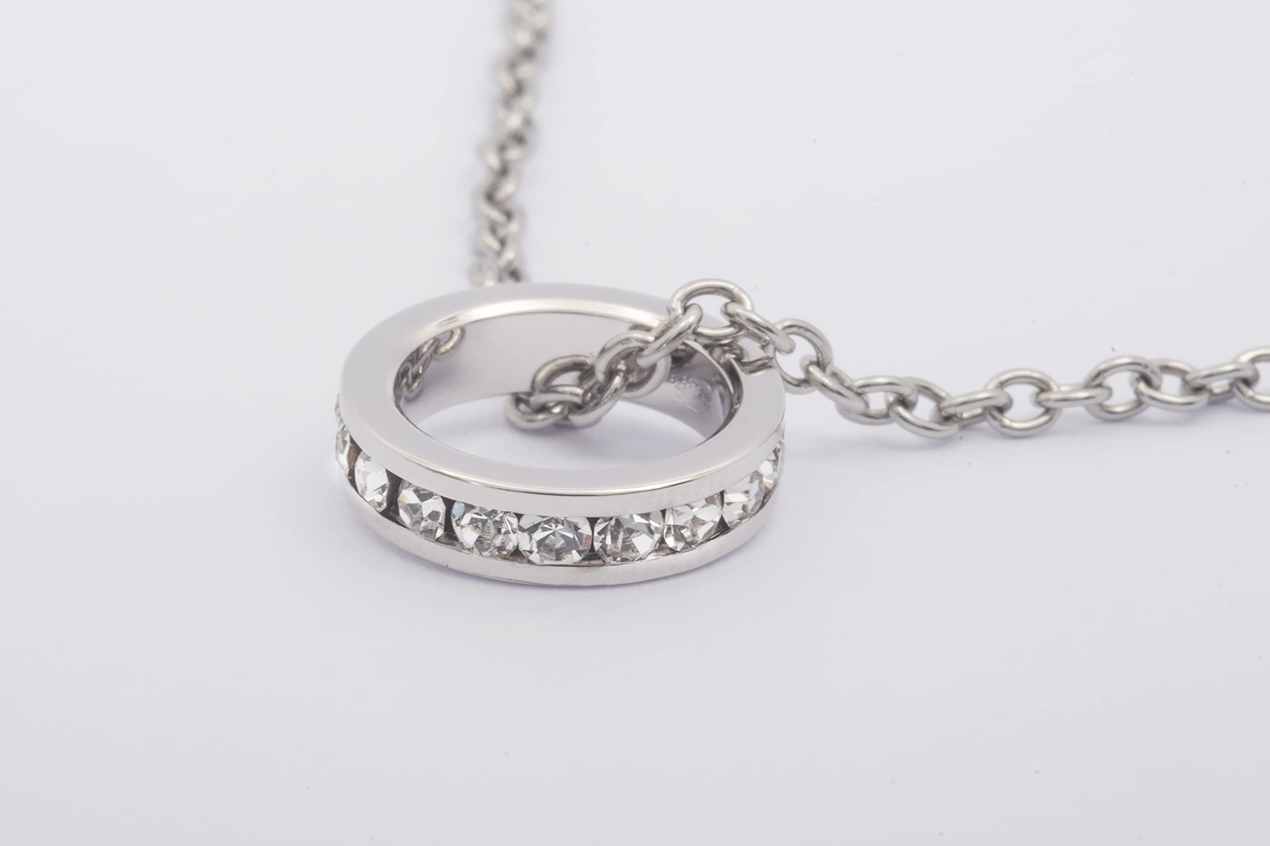 Birthstone Pendant Necklace - Genuine Crystal Full Eternity Charm for Stackable Jewelry | Perfect Gift for Birthday, Anniversary & Mother's Day