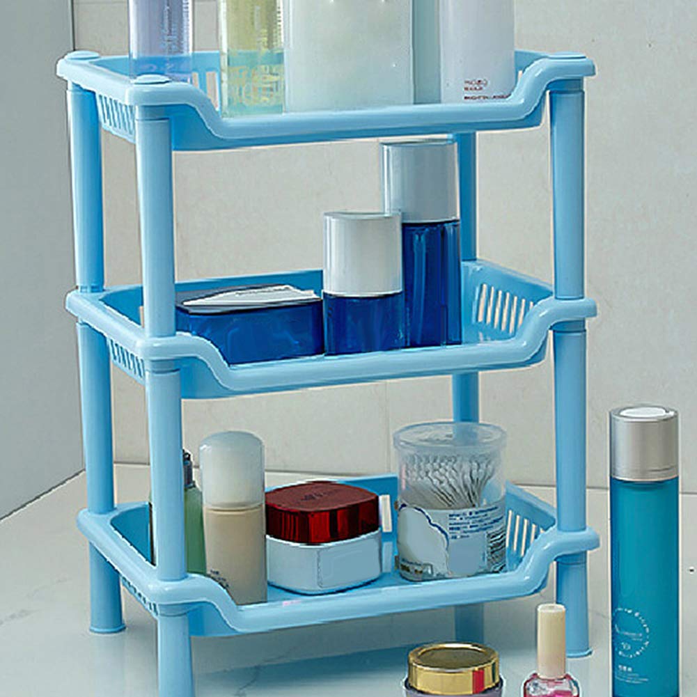 3-Tier Floor-to-Ceiling Bathroom Storage Shelf - Space Saving Toilet Organizer for Cosmetics, Towels & Paper Goods | Perfect for Small Bathrooms, Apartments & Kitchen Organization